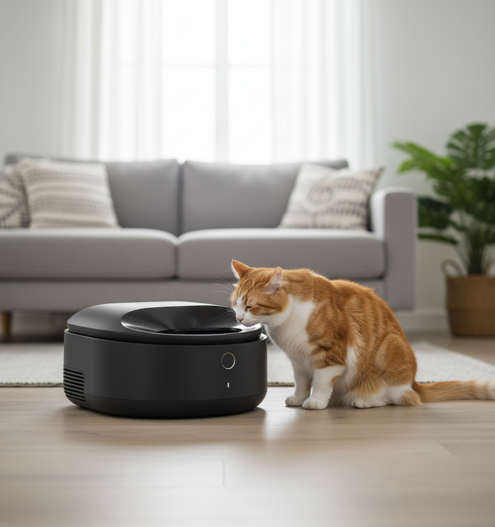 PETLIBRO Polar refrigerated wet-food automatic cat feeder — original hero illustration