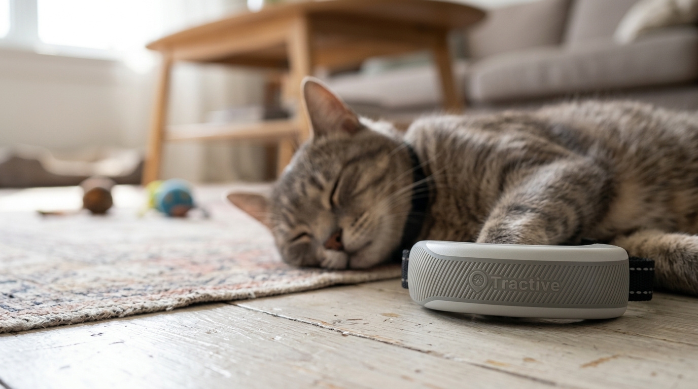 Tractive CAT 6 Mini cat activity and health activity monitor collar — original hero illustration