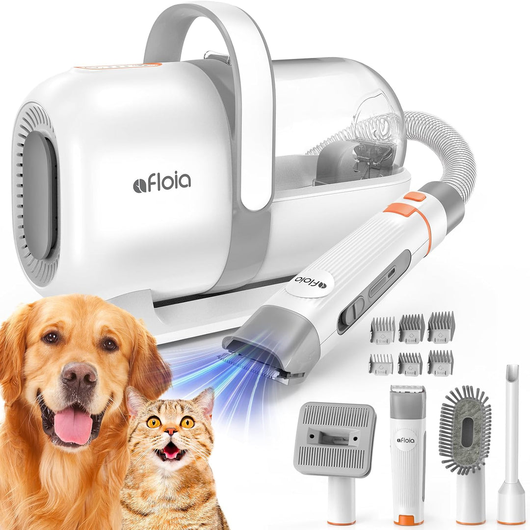 Afloia LM1 6-in-1 dog grooming vacuum kit with clipper and nail grinder attachments